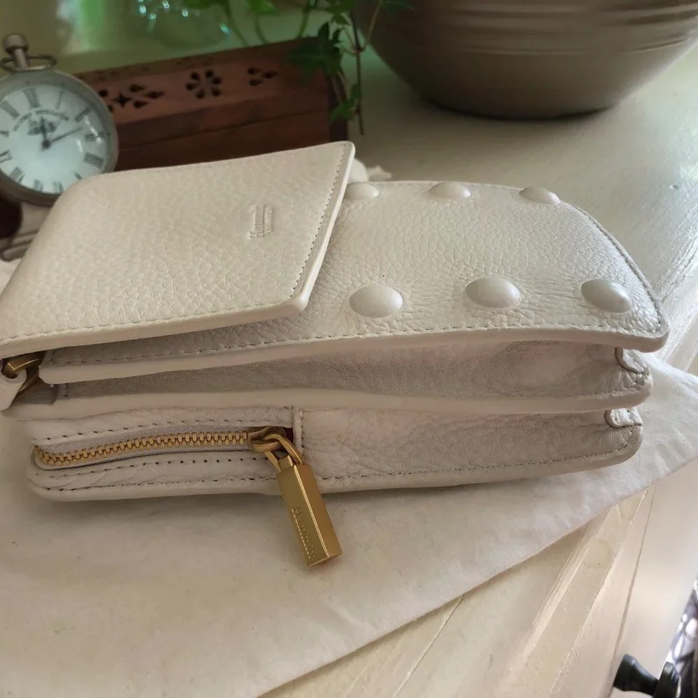 ***SOLD***Hammitt 310 West Crossbody Pebble Leather Marshmallow White - Picture 11 of 16